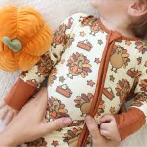 Caden Lane Turkey Time Convertible Zip Romper